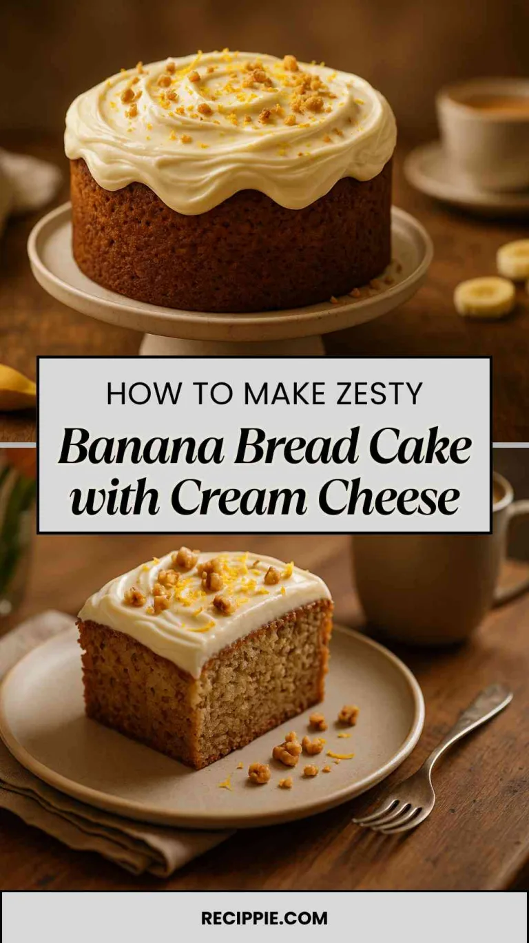 How To Make Zesty Banana Bread Cake with Cream Cheese Frosting Delight