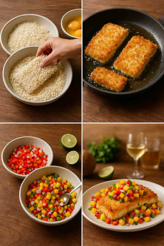 How to Make Coconut Crusted Fish with Mango Salsa