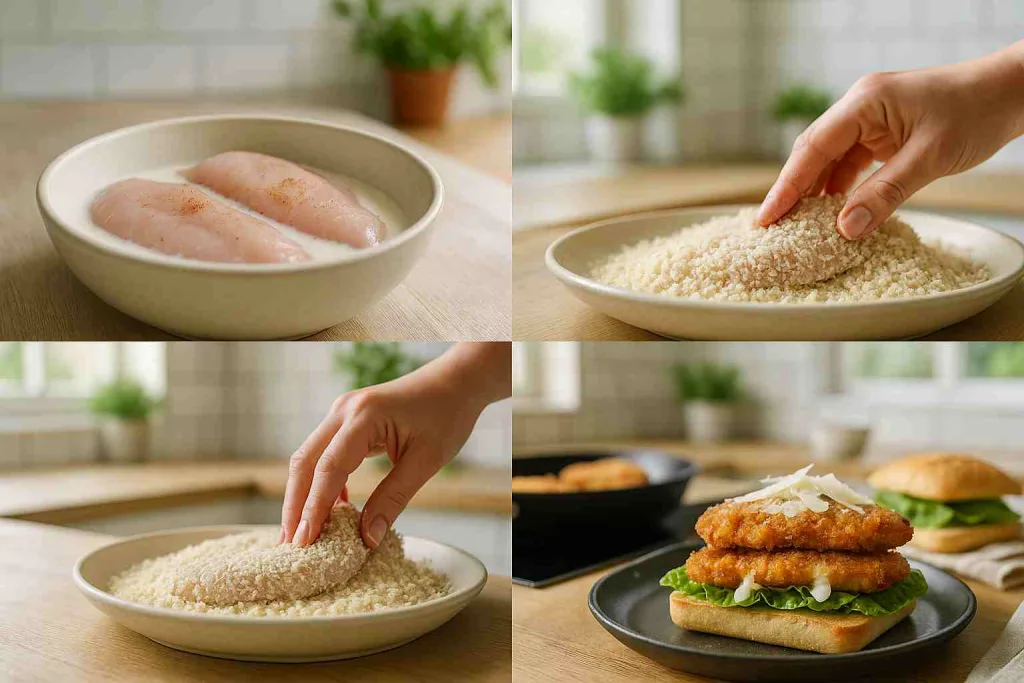 How to Make Crispy Chicken Caesar Sandwich