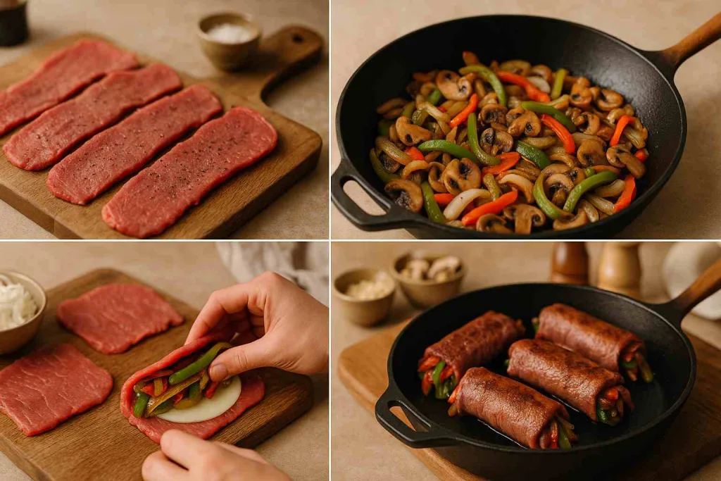 How to Make Keto Philly Cheesesteak Roll Ups