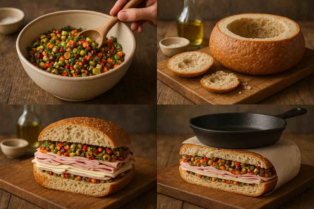 How to Make Muffaletta Sandwich