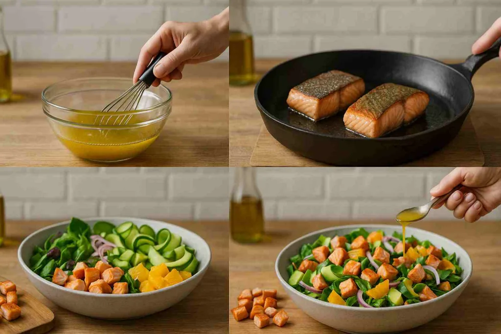 How to Make Seared Salmon Salad 