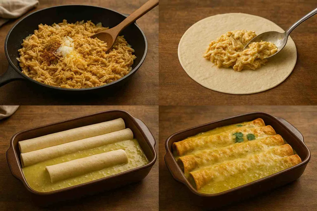 How to Make Shredded Chicken Enchiladas
