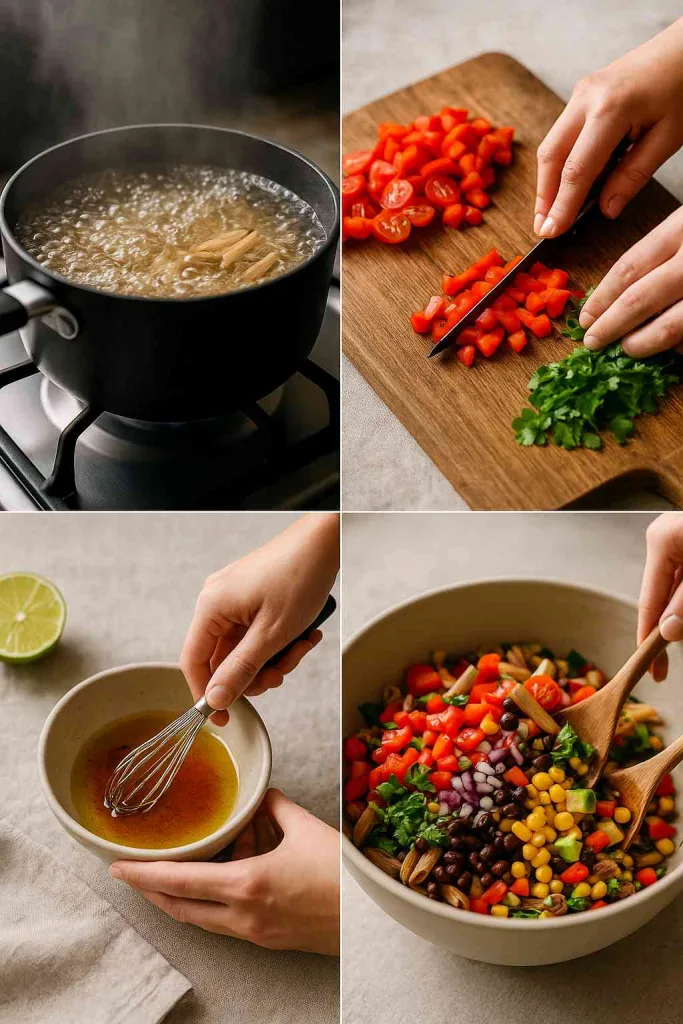 How to Make Southwest Black Bean Pasta Salad