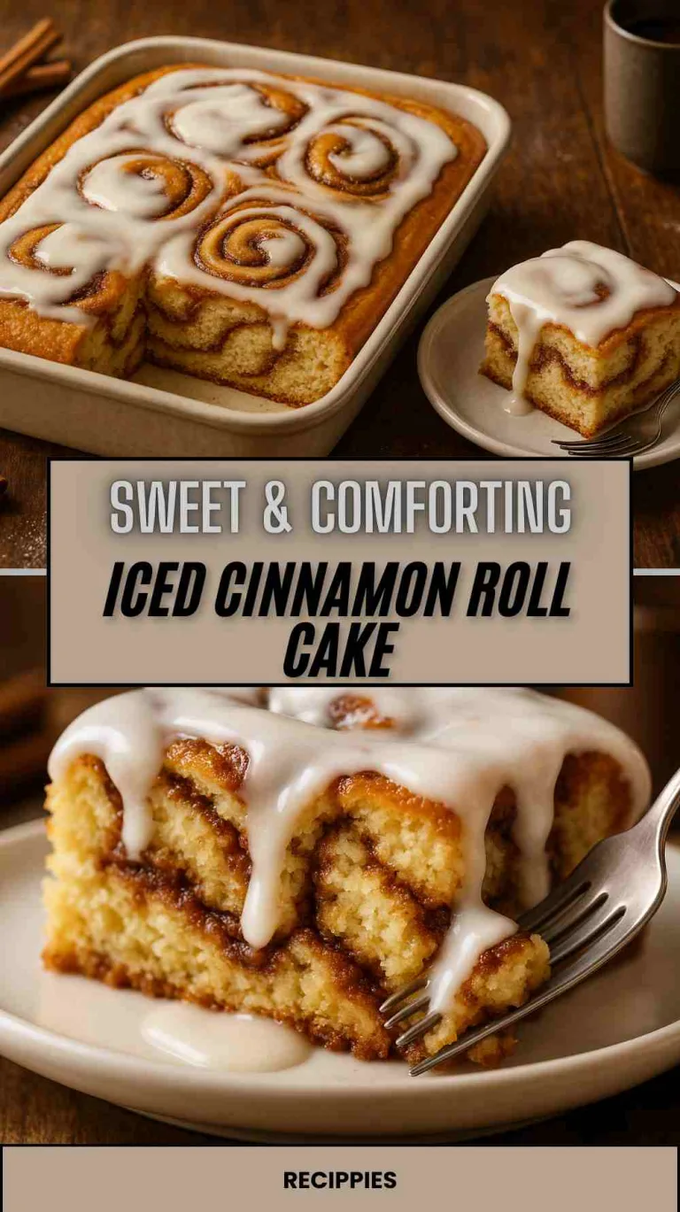 Iced Cinnamon Roll Cake