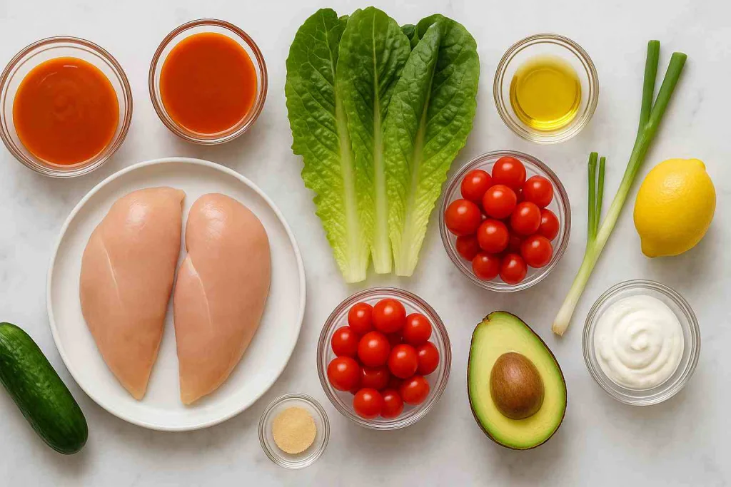 Ingredients for Healthy Buffalo Chicken Salad