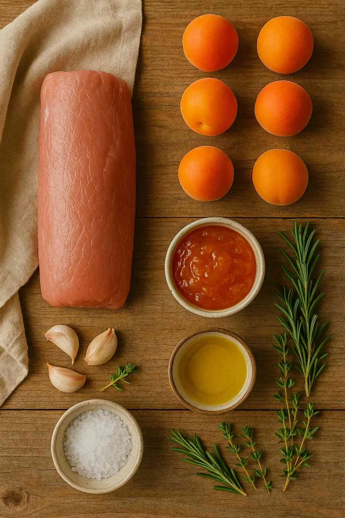 Ingredients of Apricot Glazed Pork