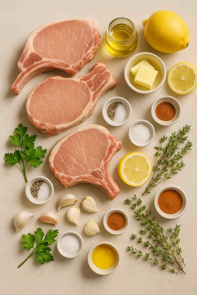 Ingredients of Savory Keto Pork Chops