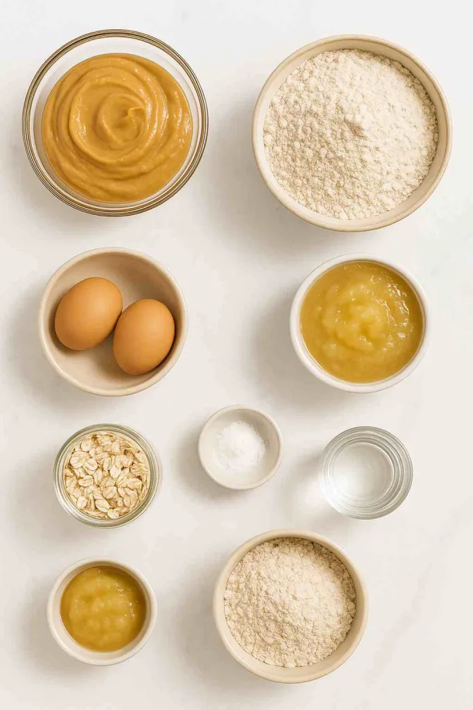 Ingredients of Soft-Baked Peanut Butter Dog Cookies