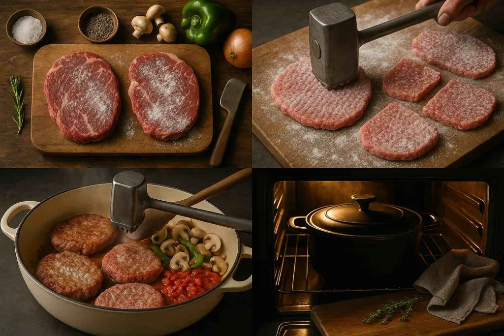 Instructions of Swiss Steaks