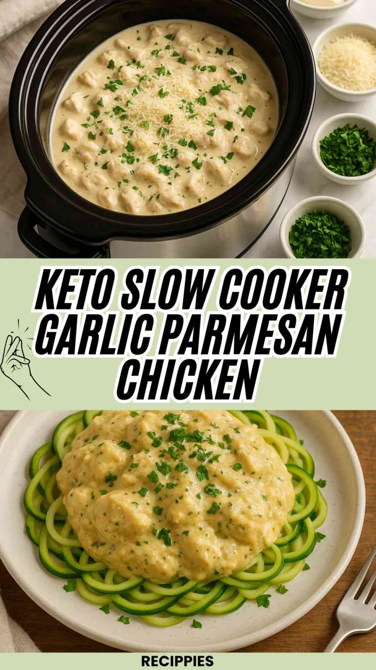 Keto Slow Cooker Garlic Parmesan Chicken