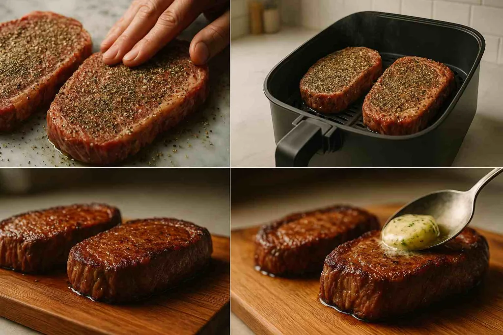 Making of Air Fryer Steak