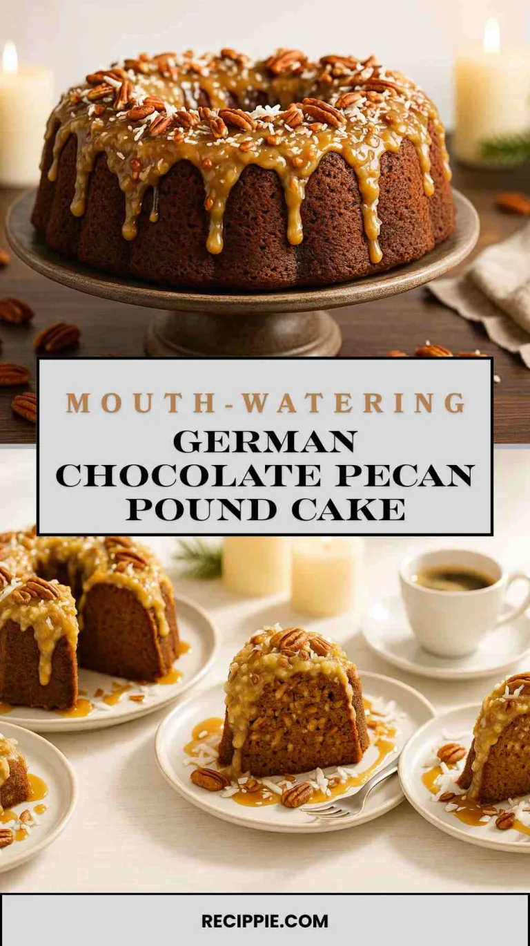 Mouth-Watering German Chocolate Pecan Pound Cake