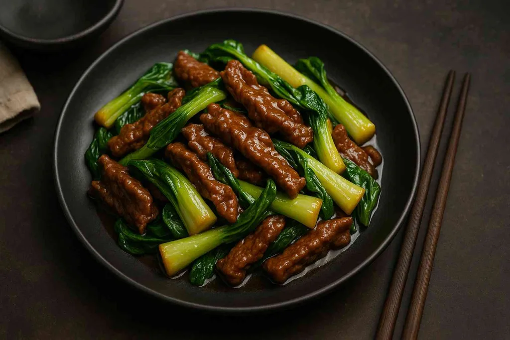 Overview of Bok Choy Stir-Fried Beef