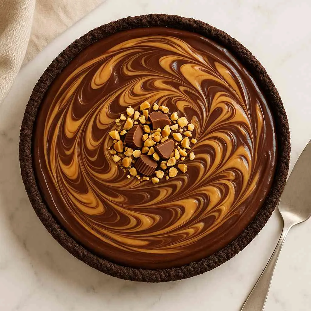 Overview of Chocolate Peanut Butter Swirl Pie