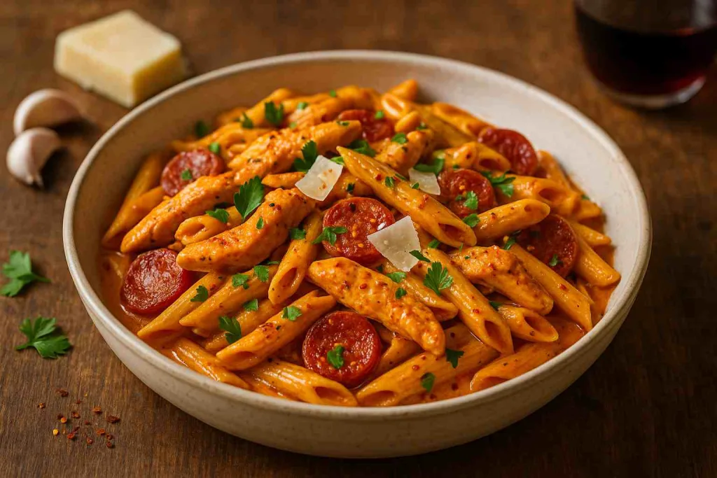 Overview – Creamy Chicken and Chorizo Pasta