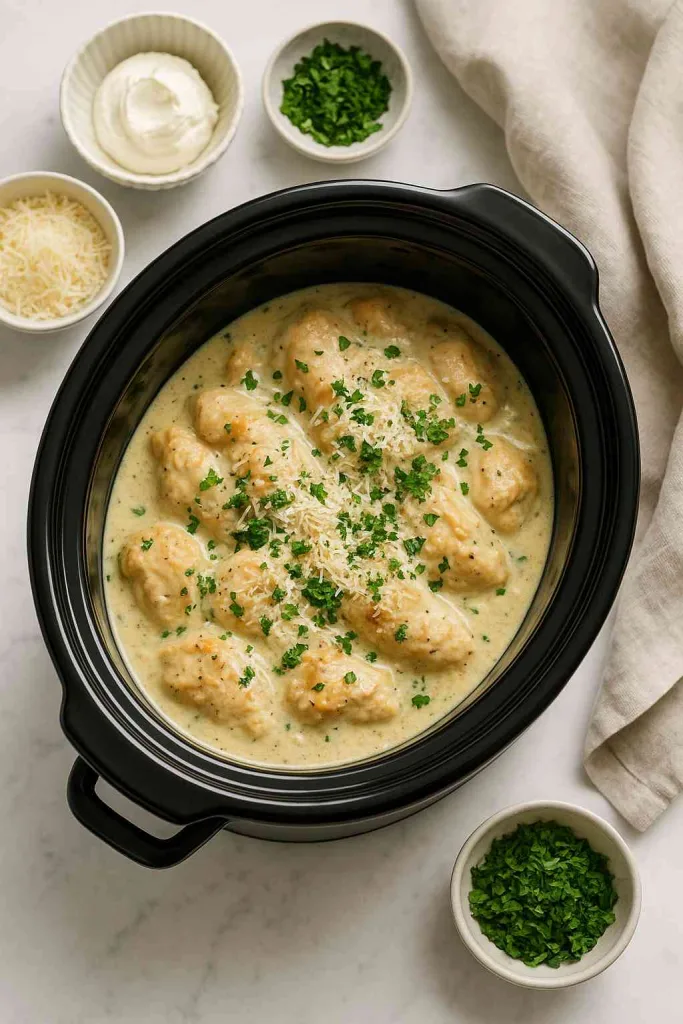 Overview of Keto Slow Cooker Garlic Parmesan Chicken