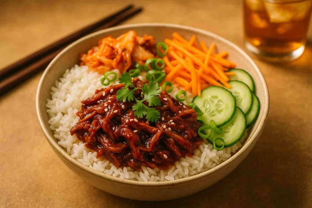 Overview of Korean BBQ Brisket Bowl