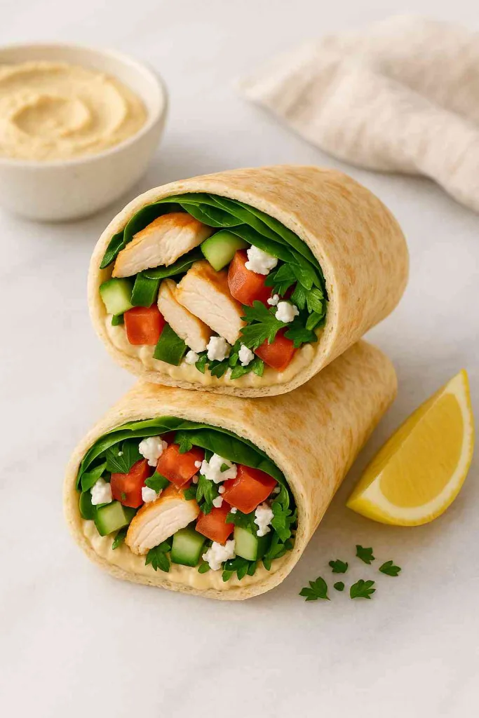 Overview of Mediterranean Hummus Wrap