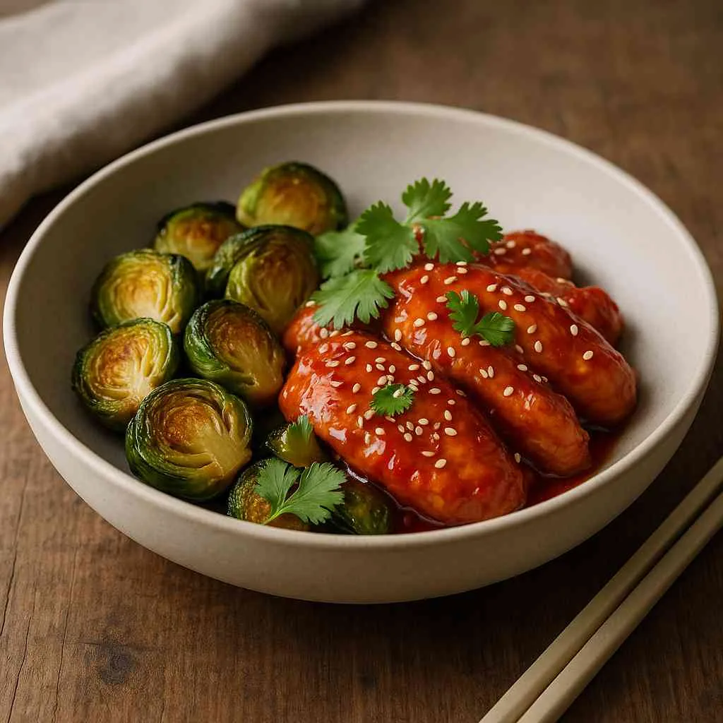 Overview of Sweet Chili Chicken and Brussels Sprouts
