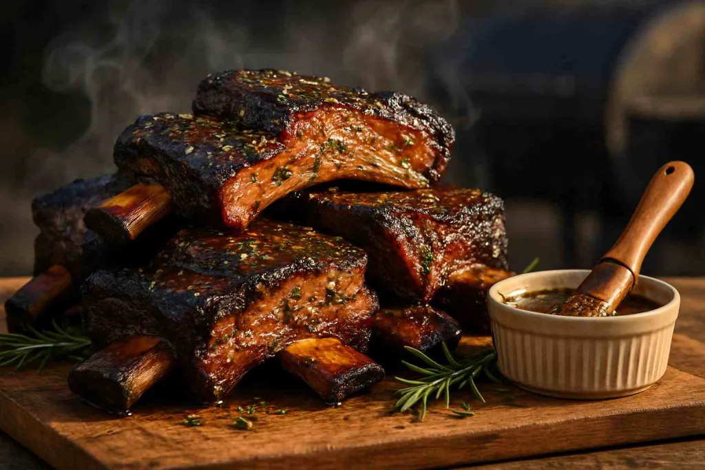 Overview – Smoked Beef Short Ribs with Garlic Herb Glaze