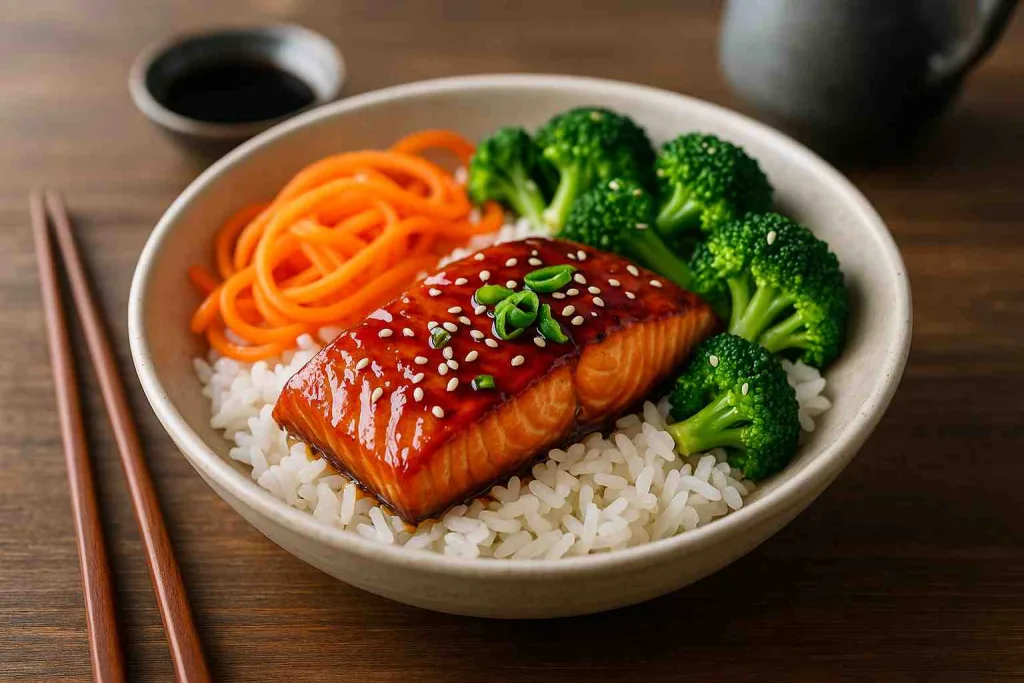Overview – Teriyaki Salmon Rice Bowl