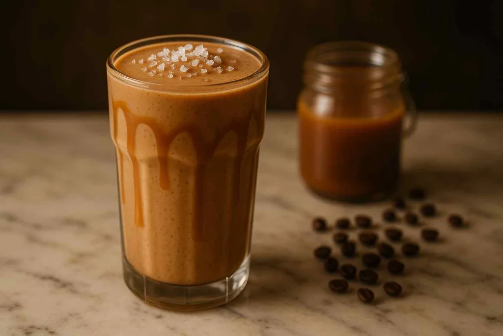 Salted Caramel Peanut Butter Coffee Smoothie