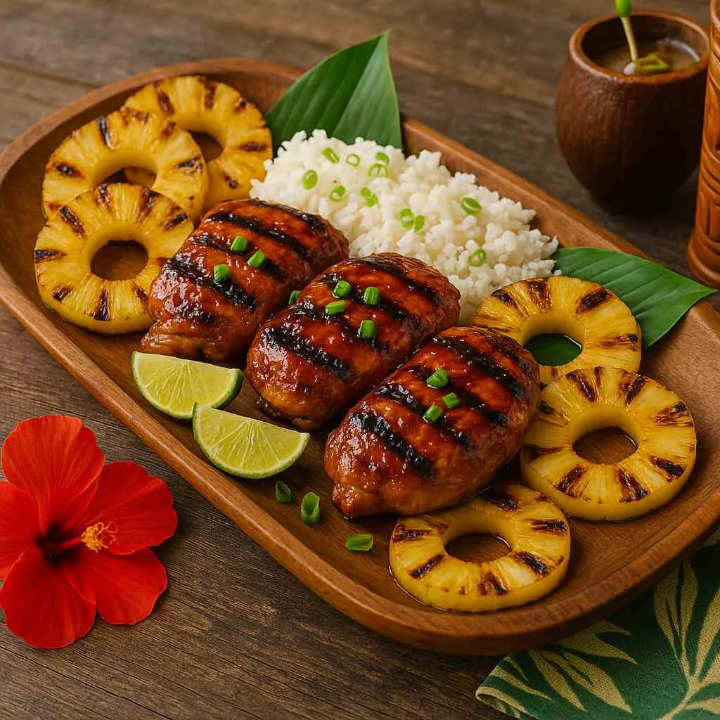 Serving Suggestions of Huli Huli Chicken