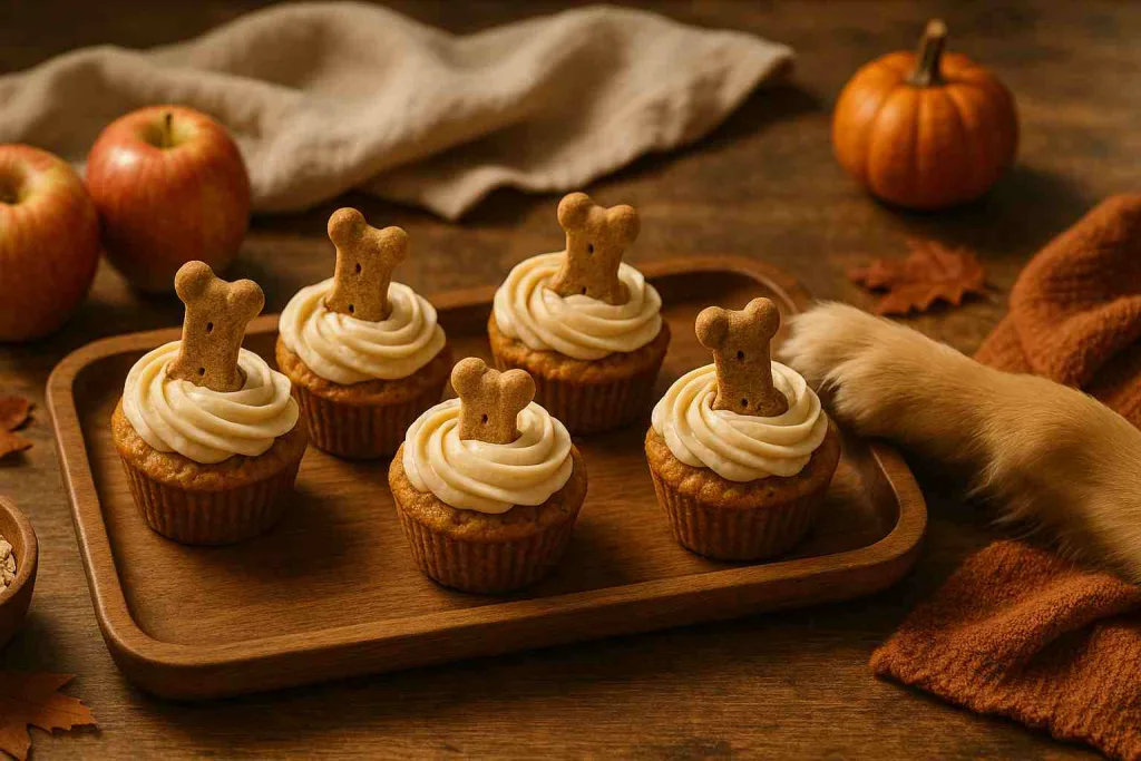 Serving of Apple & Oatmeal Pup cakes