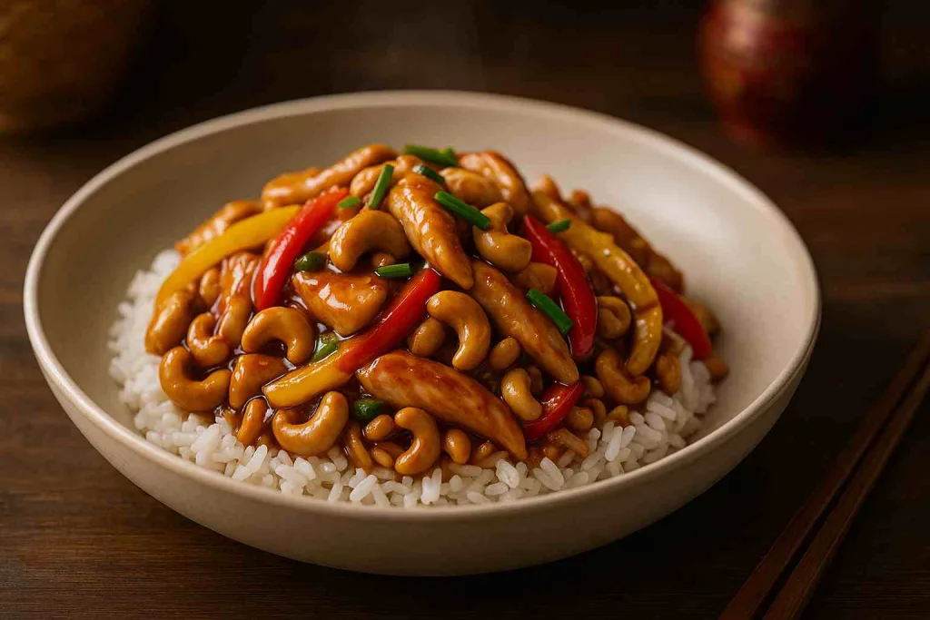 Serving of Cashew White Pepper Chicken