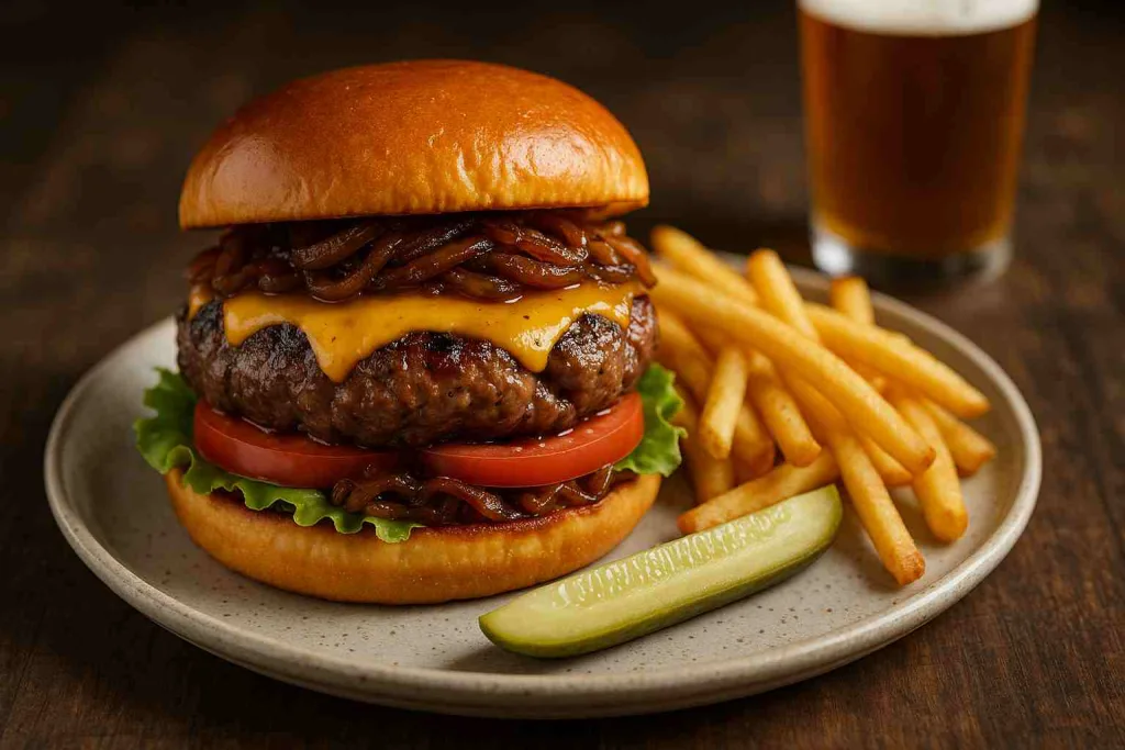 Serving of Ground Ribeye Burger