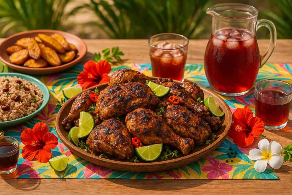Serving of Jamaican Jerk Chicken