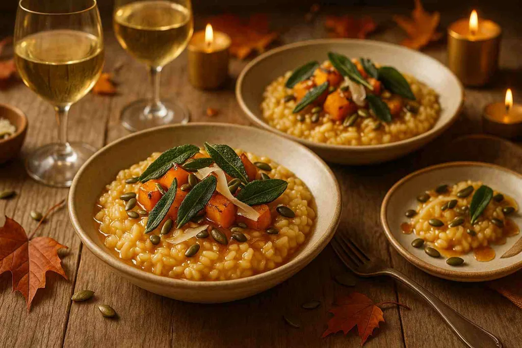 Serving of Maple Glazed Butternut Squash Risotto