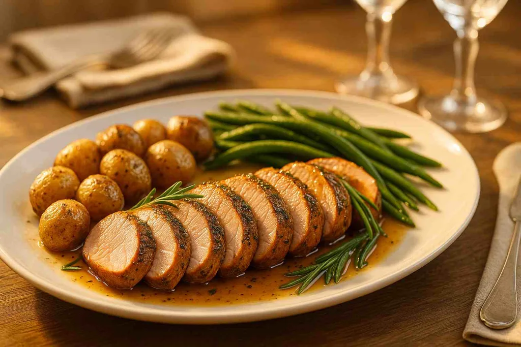 Serving of Pork Tenderloin Roast Delight