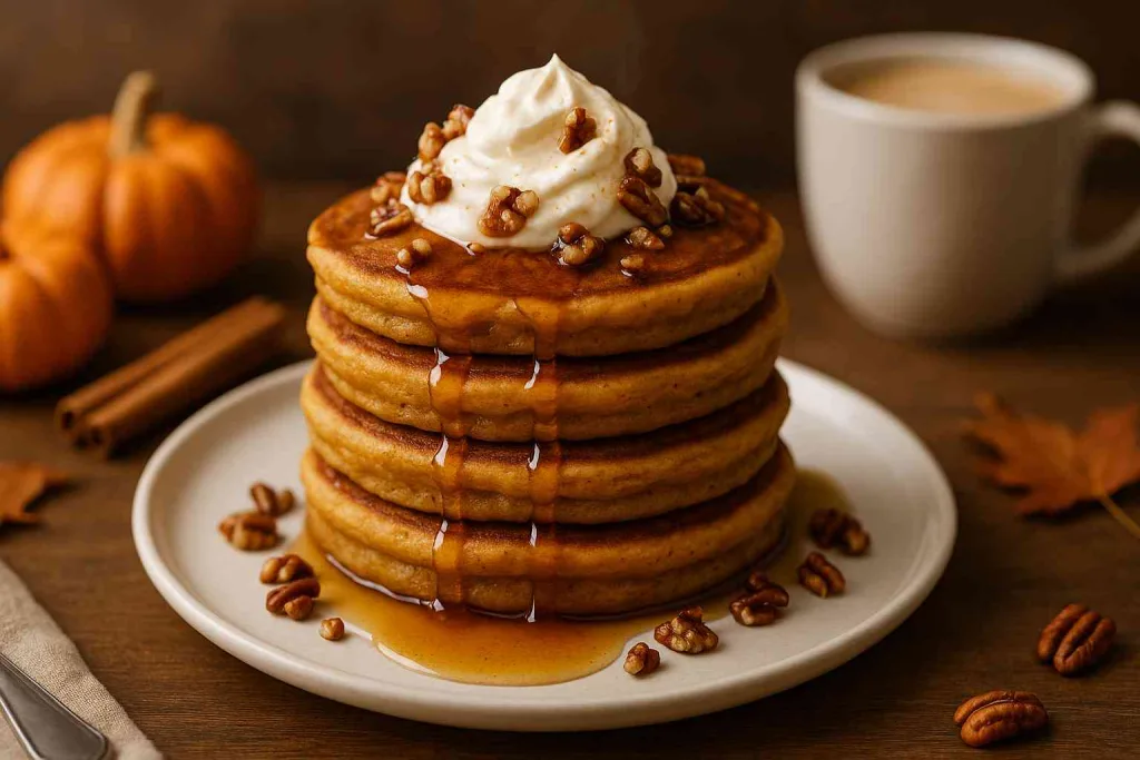 Serving of Pumpkin Spice Pancakes