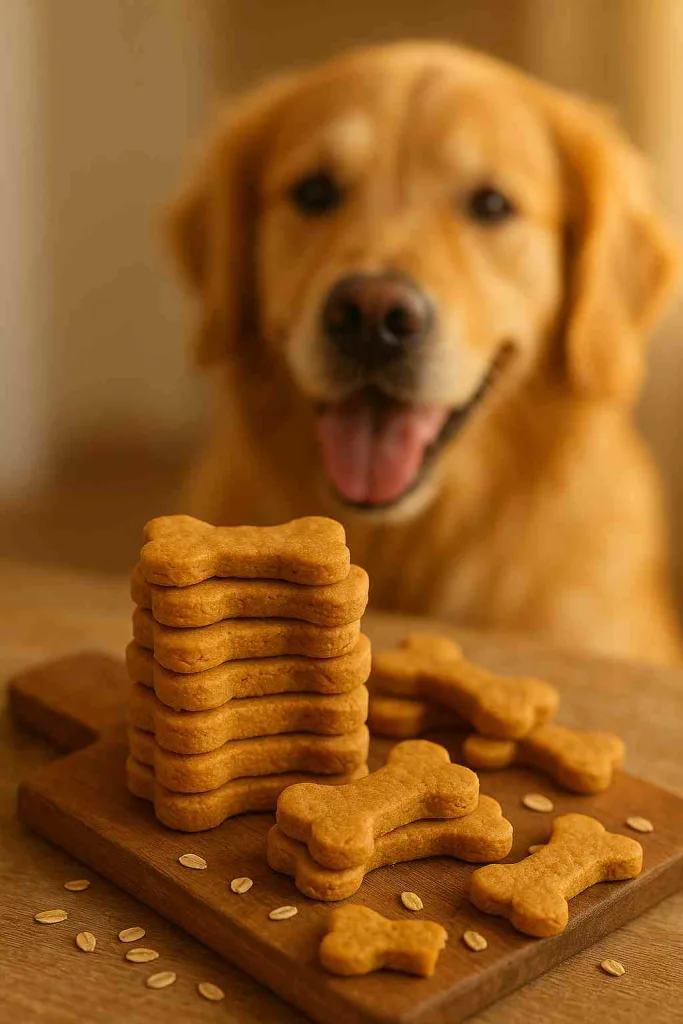 Serving of Soft-Baked Peanut Butter Dog Cookies