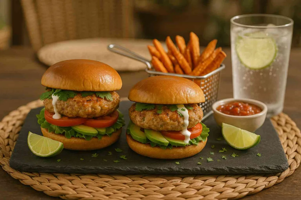 Serving of Southwest Turkey Burgers