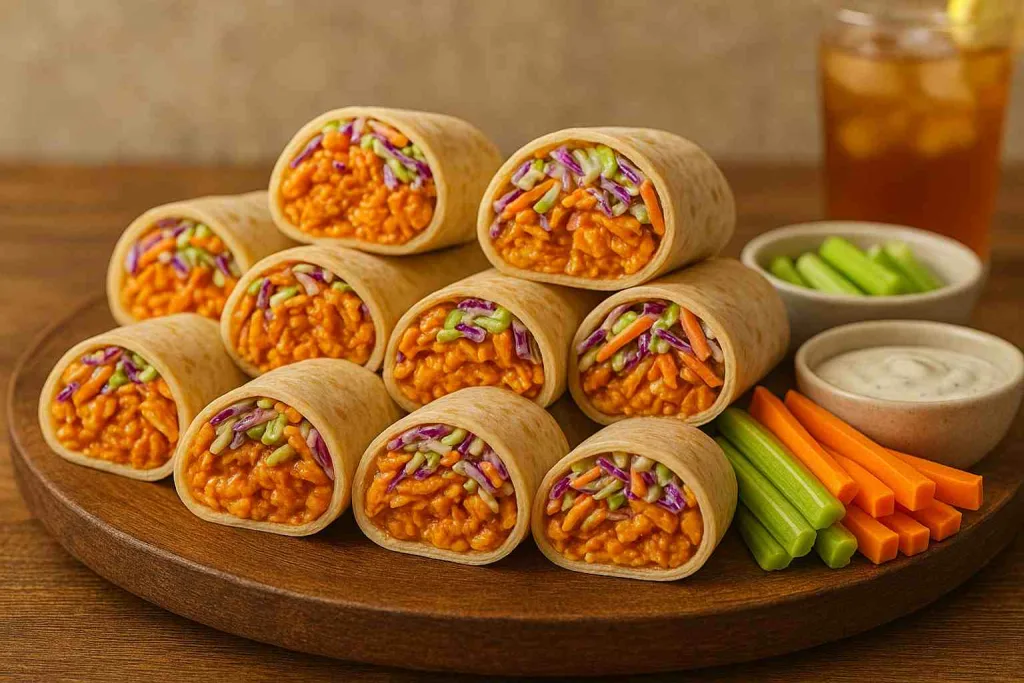 Serving with Buffalo Shredded Chicken Wraps