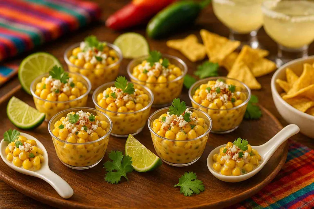 Serving with Mini Mexican Corn Appetizers