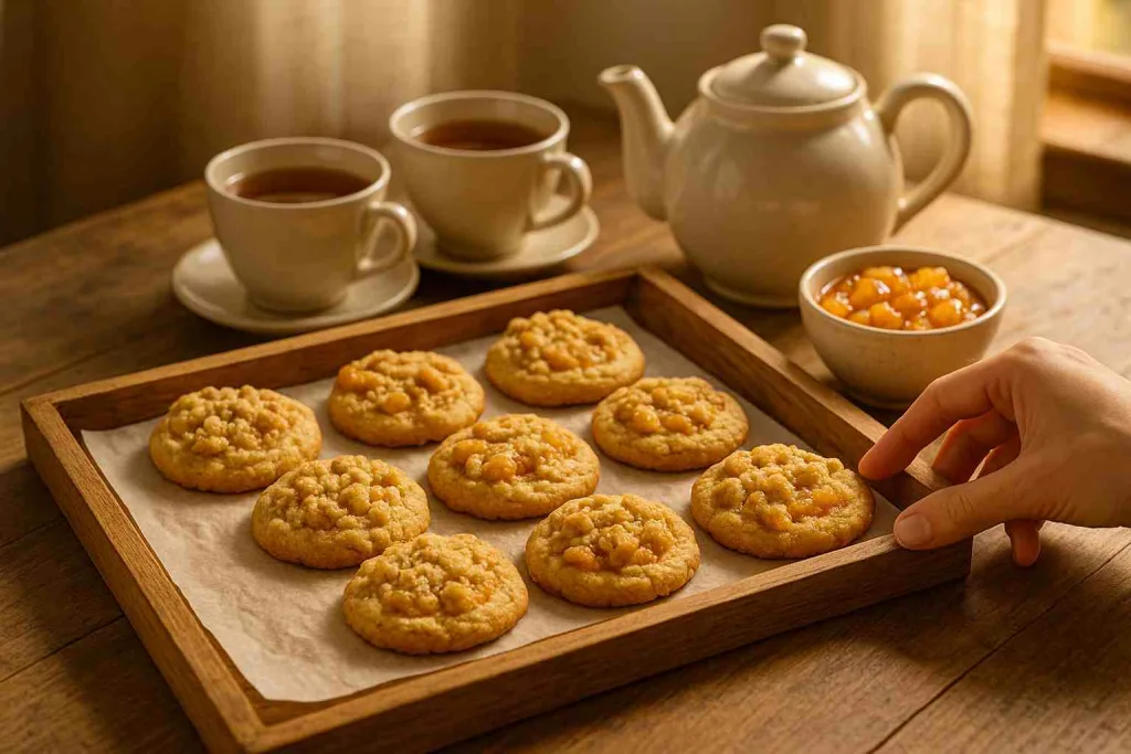 Serving with Peach Cobbler Cookies