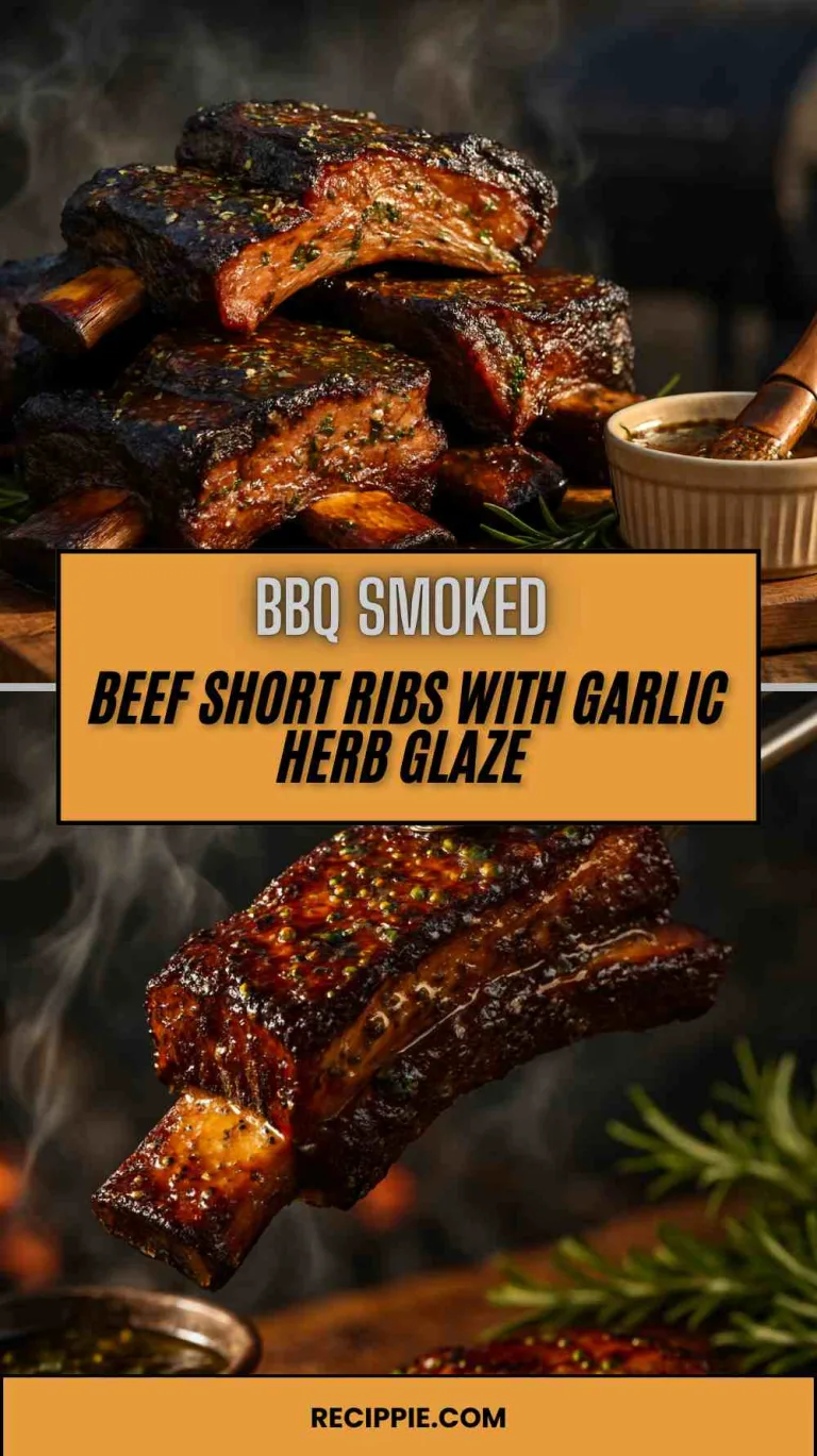 Smoked Beef Short Ribs with Garlic Herb Glaze