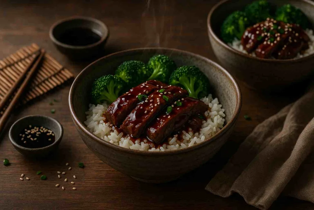 Beef Teriyaki Bowls with Broccoli