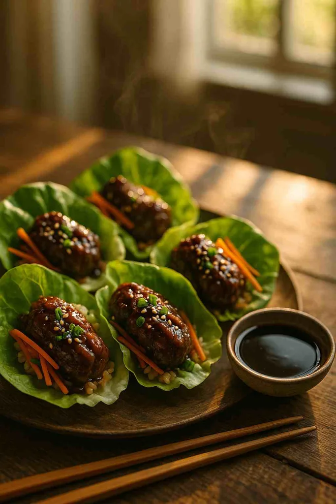 Beef Teriyaki Lettuce Wraps
