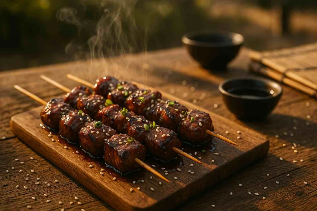 Grilled Beef Teriyaki Skewers