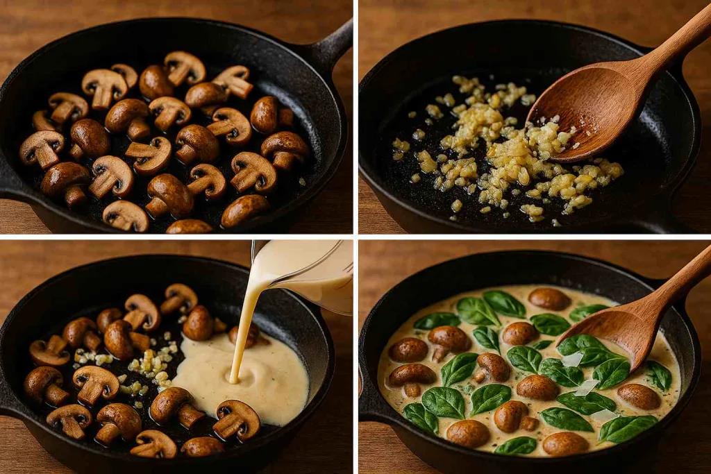 How to Make Creamy Tuscan Garlic Mushroom Skillet