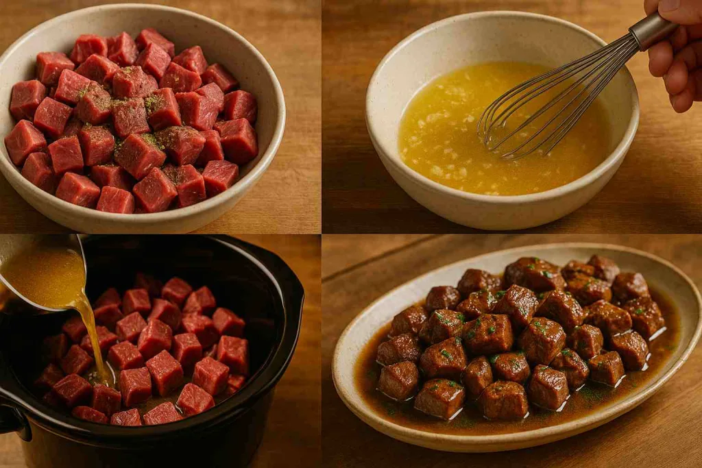 How to Make Crockpot Steak Bites