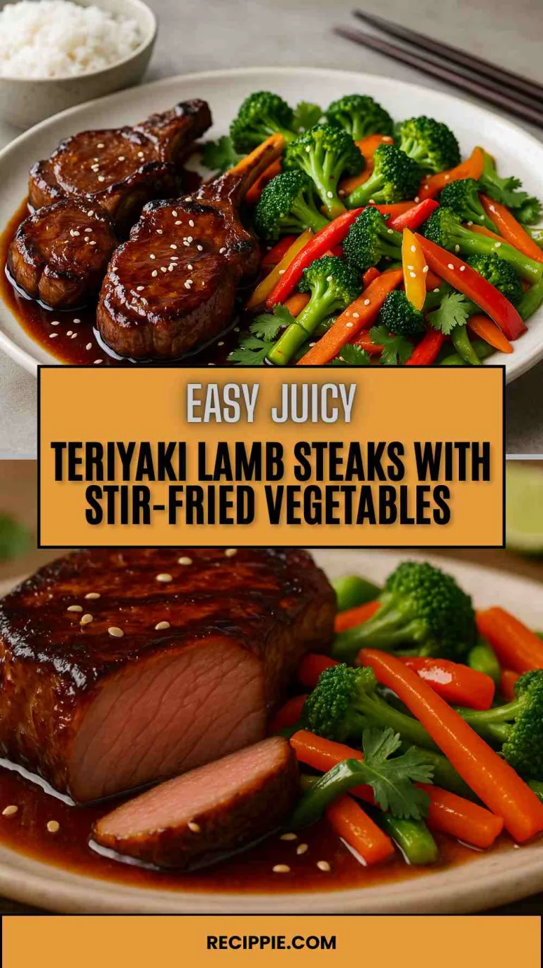 Juicy Teriyaki Lamb Steaks with Stir-Fried Vegetables