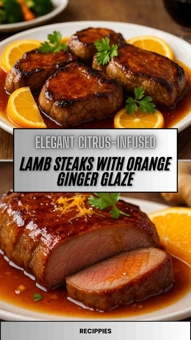 Lamb Steaks with Orange Ginger Glaze