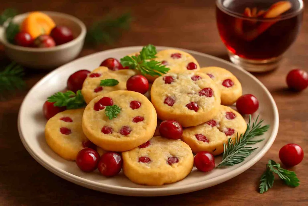 Serving with Cranberry Pistachio Shortbread Cookies