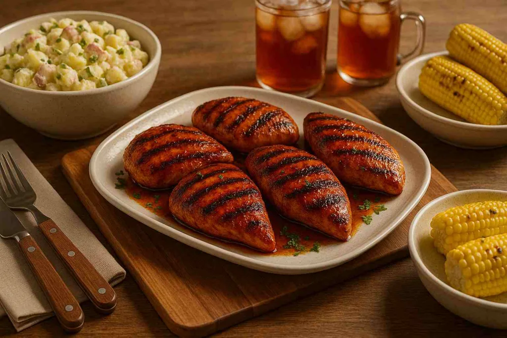 Serving with Grilled BBQ Chicken Breasts